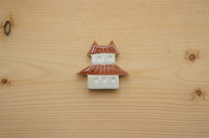 箸置き（お城/赤）