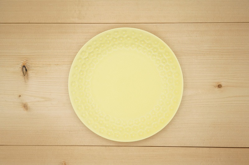 小皿(プレス/マットイエロー)
