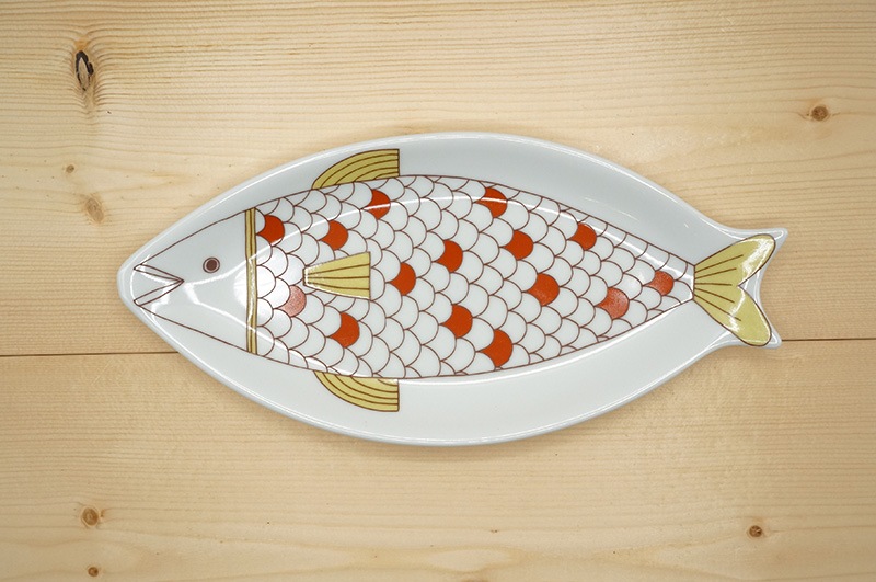 中皿　(ハレクタニ/サカナ/イエロー）