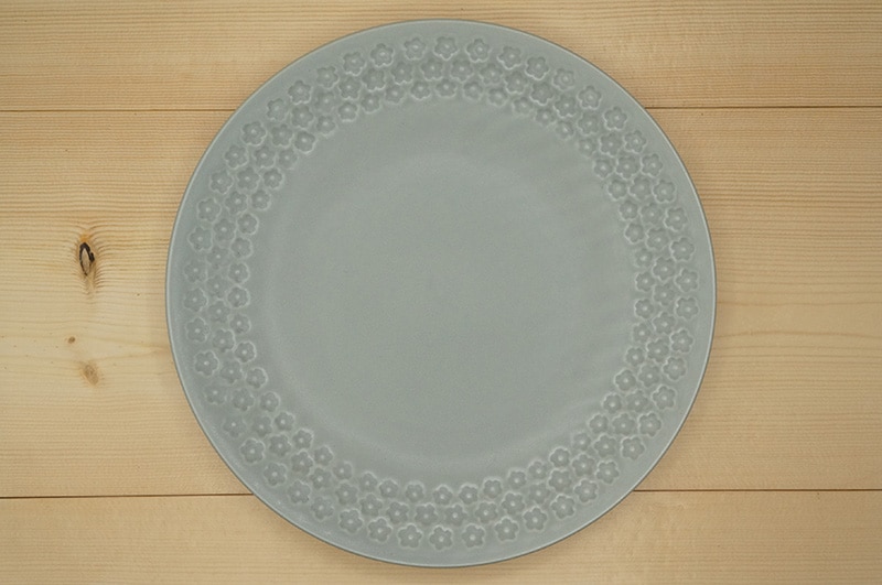 大皿　(プレス・ド・フラワー/マットグレー)