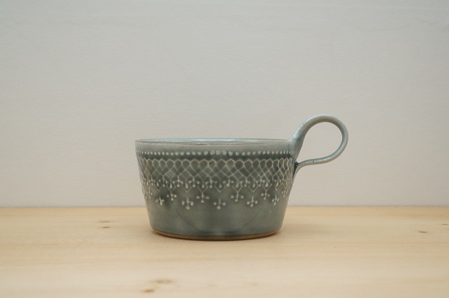 スープカップ（ガーデンフレンチレース/グレー）