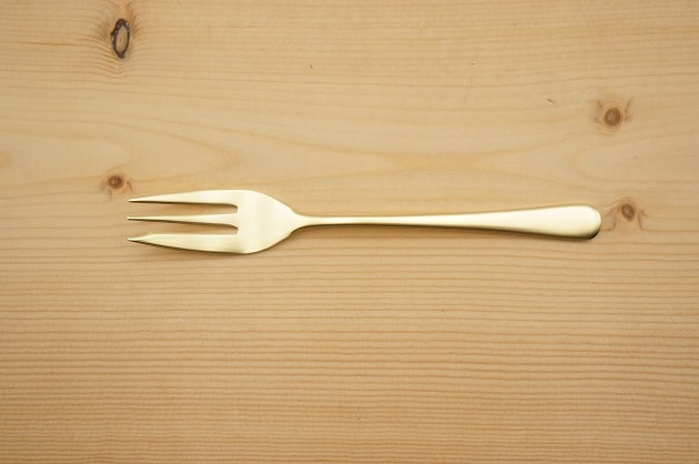 ケーキフォーク（マットゴールド）
