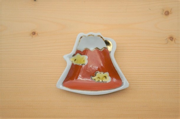 豆皿（縁起皿/赤富士）