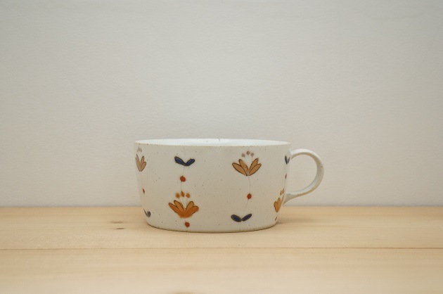 スープカップ（花花/オレンジ）