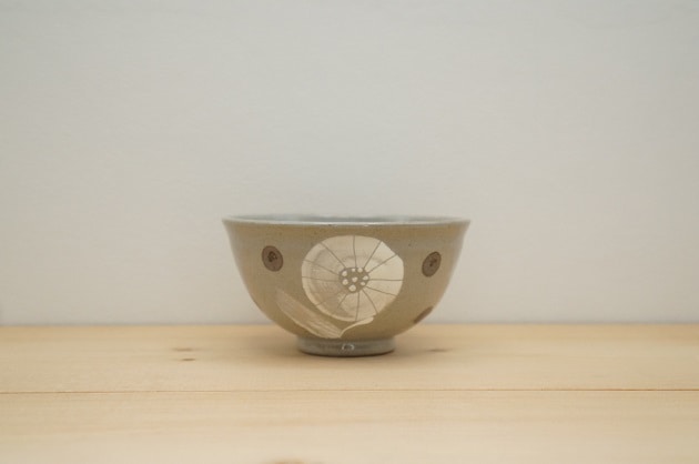 お茶碗(一輪花/白)