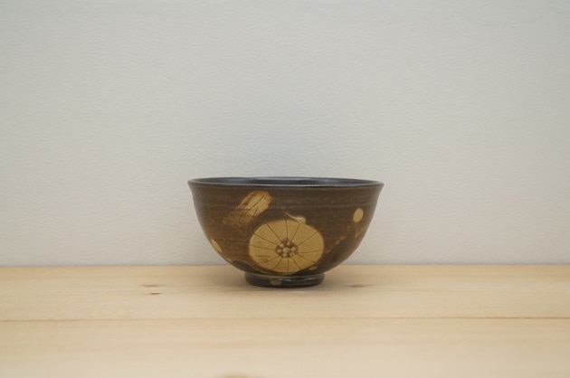 お茶碗（一輪花/茶）