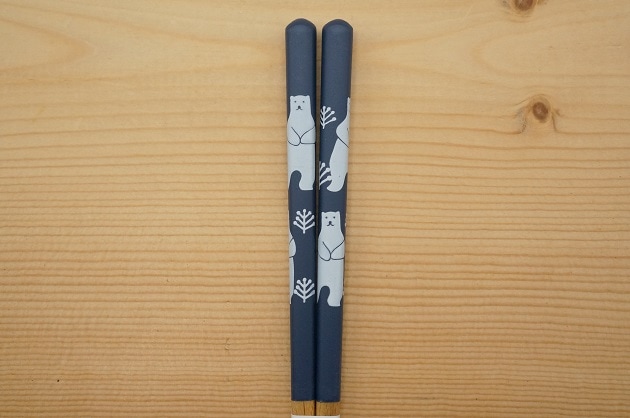 お箸（23㎝/しろくま/ネイビー）