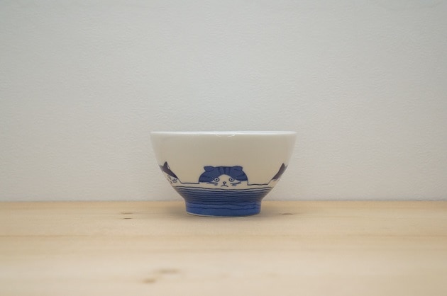 お茶碗(5匹のねこ)