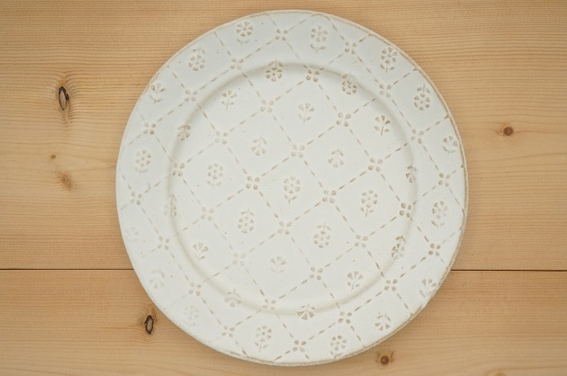大皿(クロス小花)