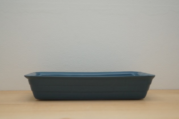 耐熱皿21.5cm（ブロックベイクディッシュ/ブルー）