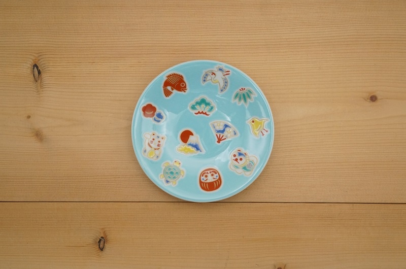 小皿（九谷焼/縁起小皿/えんぎもの）