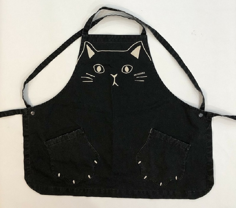 エプロン（ネコ/BK）