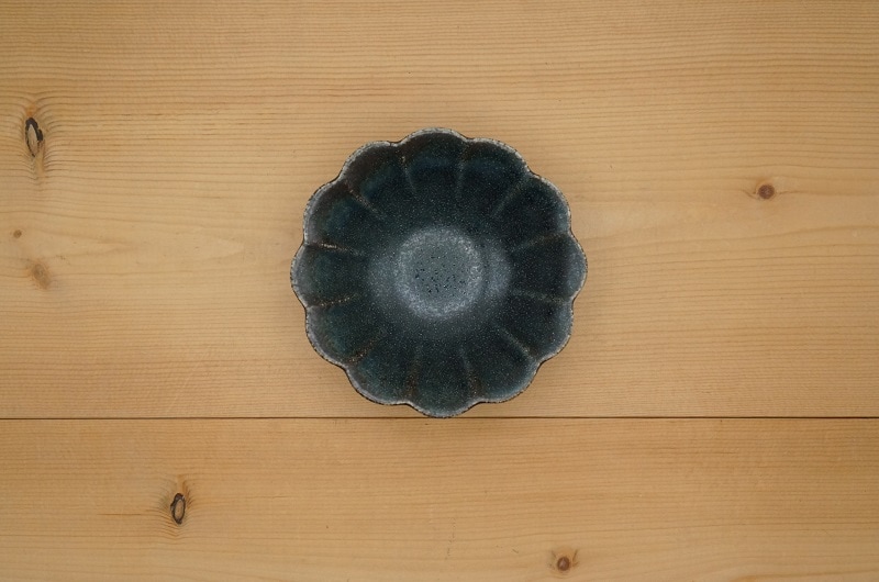 ボウル（菊形/紺藍）