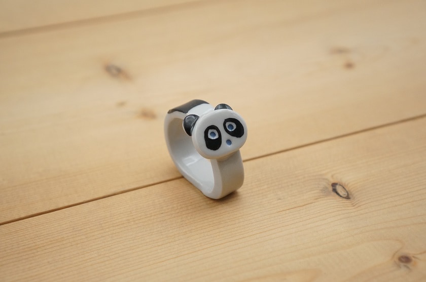 箸置き（パンダリング/黒）