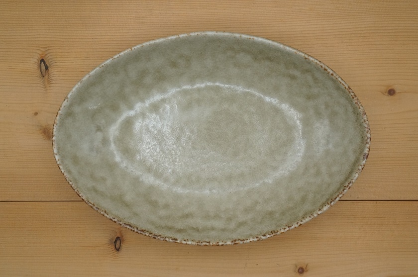 楕円深皿（oval/セージグリーン）