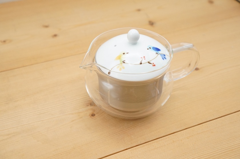 ガラスポット・茶こし付き（ハミング）