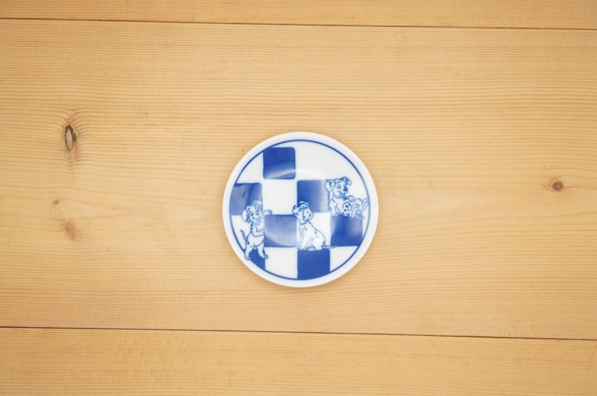 豆皿（101匹わんちゃん/市松）