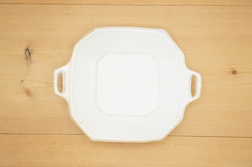 手付き八角中皿（ホワイト）