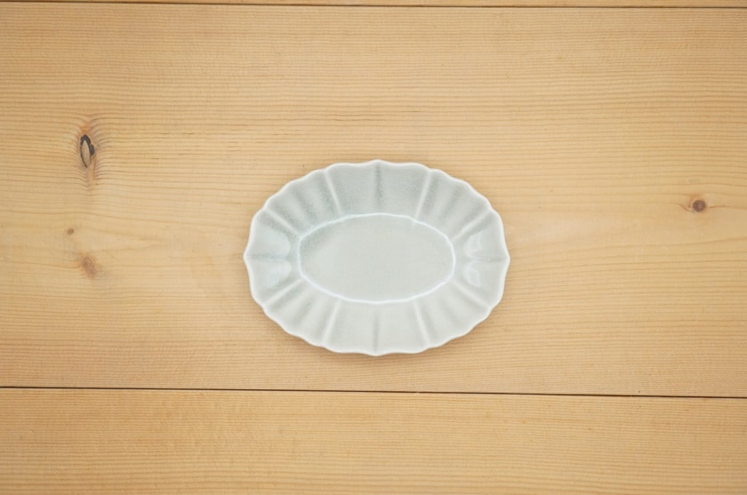 楕円小皿（ロータス/グレー）