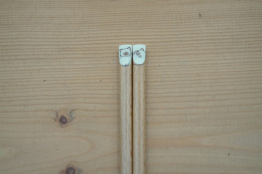 お箸（22.5㎝//ニャンモナイト/シャム)