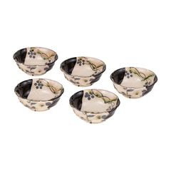 ������ �ز־�ȭ·��Kuro-Oribe Petal-Shaped Bowl Set