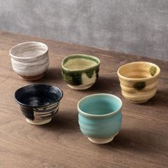 ��̥ ���Ѥ����ɤꤰ���ݤ�·��TAKUMI Kiln-Changed Irodori Sake Cup Set
