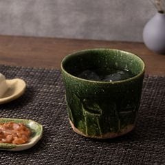 ���� Ħʸ ���å����åס�Oribe Carved-Pattern Rocks Glass