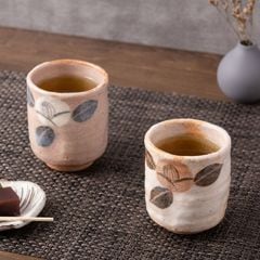 ���������桡�����ݡ�Red & White Shino ��Tsubaki�� Yunomi Tea Cup Set