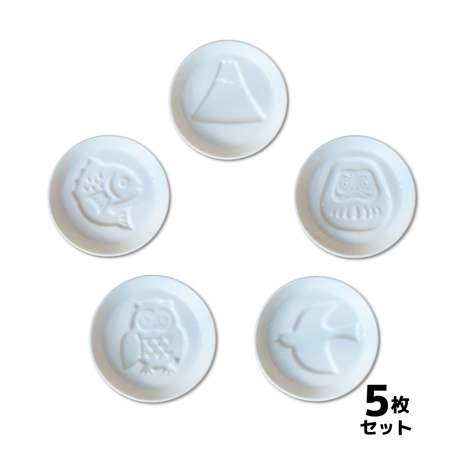 �񻺥��륨�åȤ��礦�滮5���ȡ�Silhouette Soy Sauce Dishes Set of 5