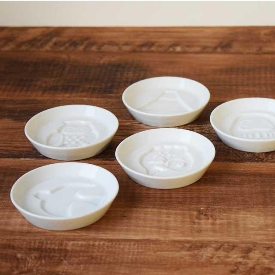 �񻺥��륨�åȤ��礦�滮5���ȡ�Silhouette Soy Sauce Dishes Set of 5