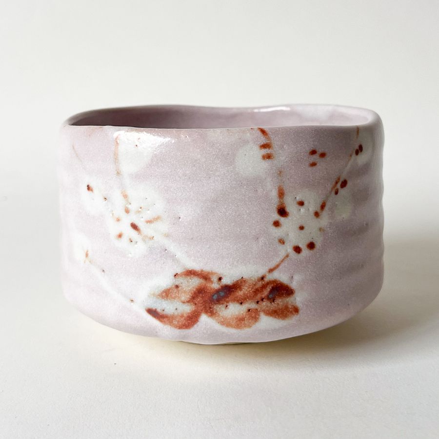 ��̥ �ԥ� �� ��������Ω��TAKUMI Pink Shino "Ume" Matcha Bowl