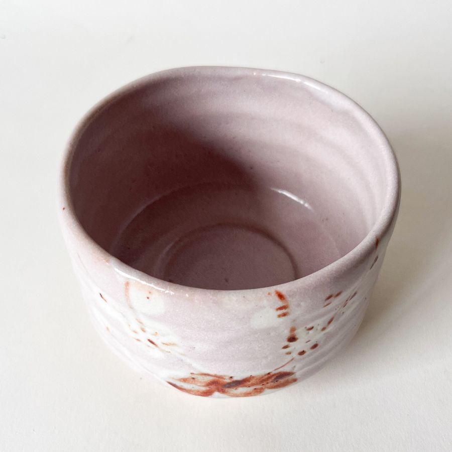 ��̥ �ԥ� �� ��������Ω��TAKUMI Pink Shino "Ume" Matcha Bowl