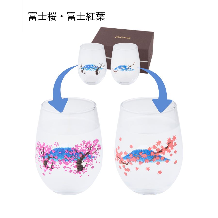 �䴶���饹�ʾ��˥ڥ���color-changing glass (pair)