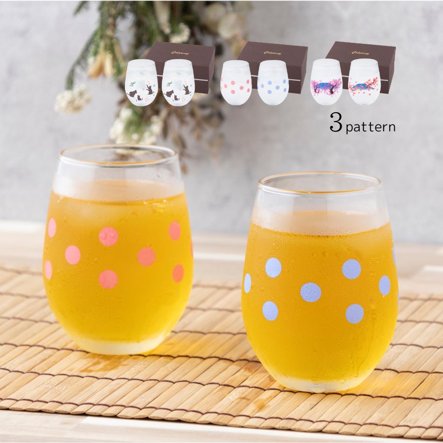 �䴶���饹�ʾ��˥ڥ���color-changing glass (pair)