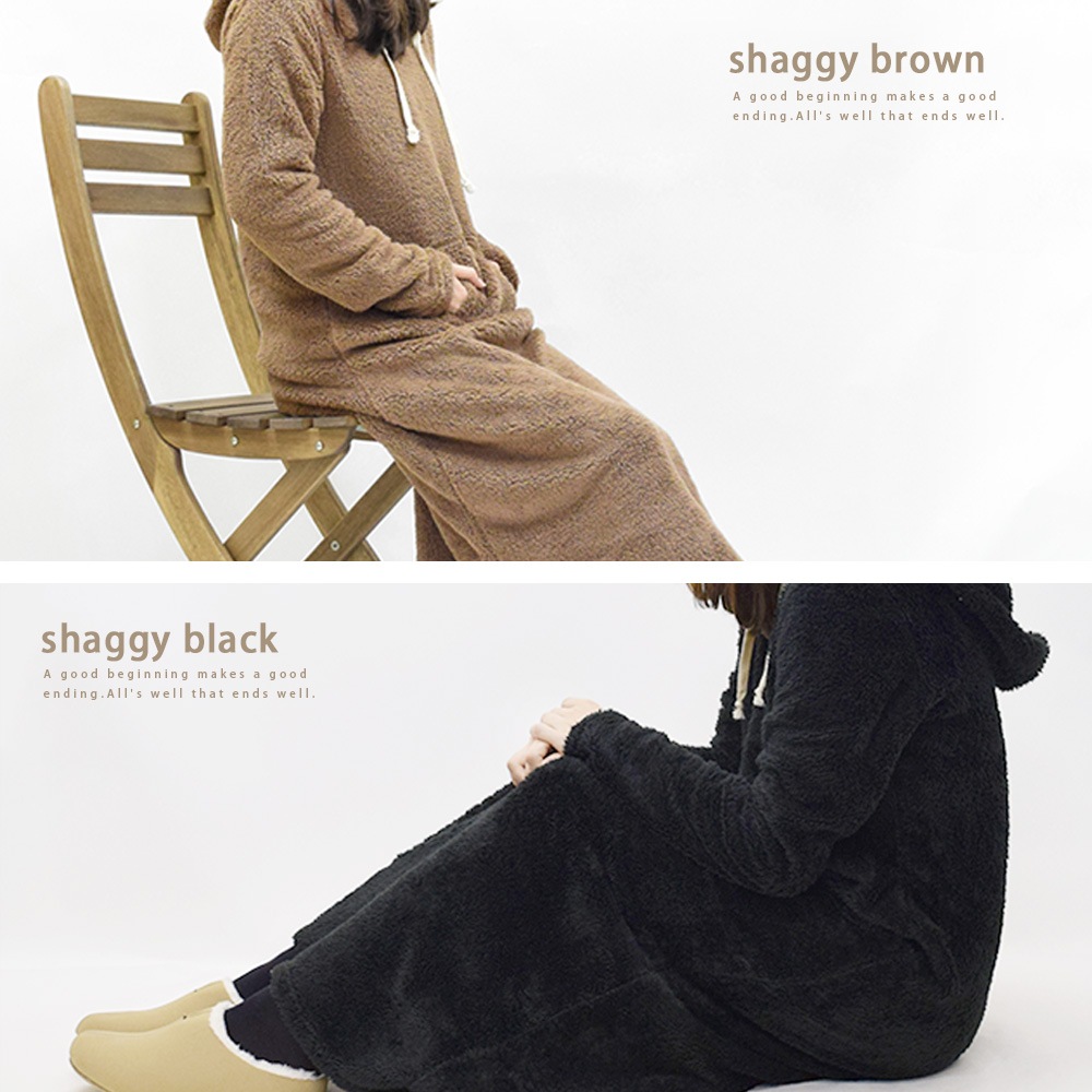 送料無料】もこもこシャギー 裏起毛ワンピース | ウェア | 選べる