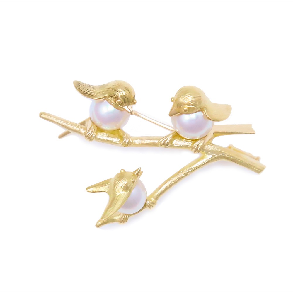 ウエダジュエラー　　K18 スズメ2羽ブローチ K18 スズメ3羽ブローチ | ブローチ | UYEDA JEWELLER ONLINE SHOP