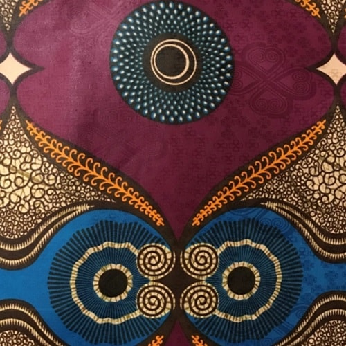 バザンxアフリカンプリント　高級ポリエステル製生地　0.5m(50cm)単位　BP-1020