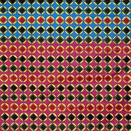 ＜sale＞アフリカンプリント生地 0.5m(50cm)単位 AP-12726 小さい◇◇◇ マルチカラー