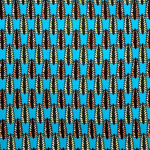 ＜sale＞アフリカンプリント生地 0.5m(50cm)単位 AP-12861 小っちゃい木 林 森