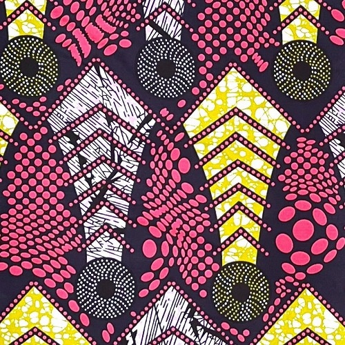 ＜sale＞アフリカンプリント生地 50cm単位 AP-13113　古の刀剣 朽ちた宝剣 ピンク