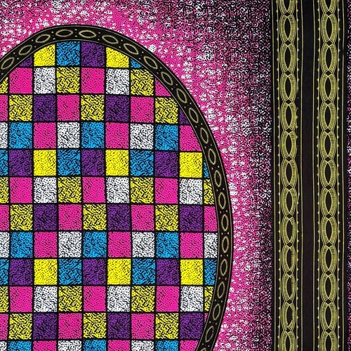 アフリカンプリント 布 生地 50cm単位 AP-13264  カラフルオーバル マルチカラーの世界  アフリカ 布 ブロード カットクロス ハンドメイド パッチワーク エコバッグ 手芸材料 ダンス 舞台 衣装 通園通学に