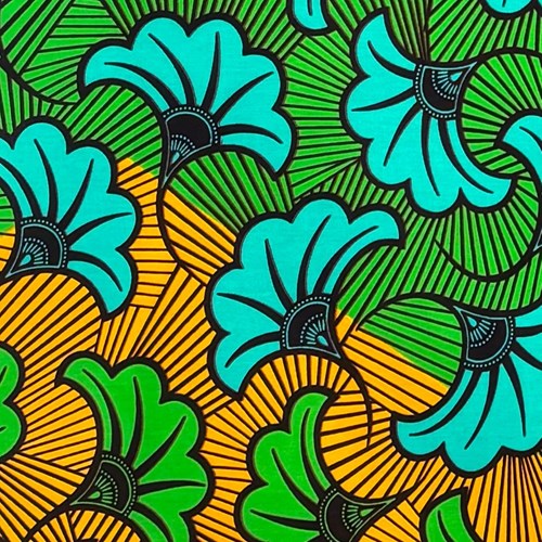 アフリカンプリント 布 生地 50cm単位 AP-13302  結婚式のブーケ ３色 草原に舞う花  アフリカ 布 ブロード カットクロス ハンドメイド パッチワーク エコバッグ 手芸材料 ダンス 舞台 衣装 通園通学に