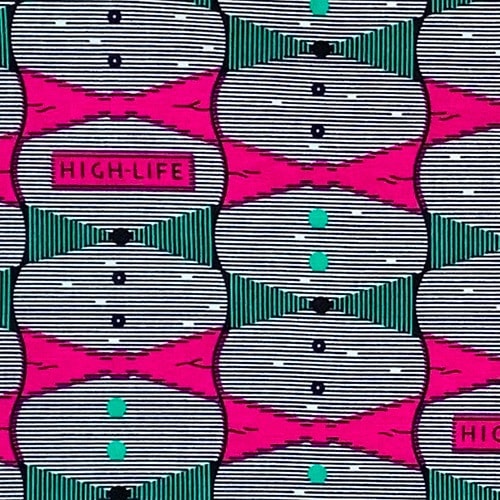 アフリカンプリント 布 生地 50cm単位 AP-13443  HIGH LIFE ピンク ミントグリーン  アフリカ 布 ブロード カットクロス ハンドメイド パッチワーク エコバッグ 手芸材料 ダンス 舞台 衣装 通園通学に 