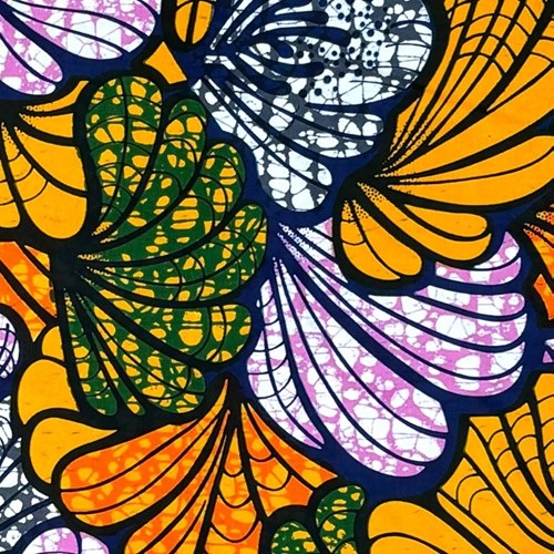 アフリカンプリント 布 生地 50cm単位 AP-13475  ふわふわ扇花 オレンジ ピンク グレー グリーン  アフリカ 布 ブロード カットクロス ハンドメイド パッチワーク エコバッグ 手芸材料 ダンス 舞台 衣装 通園通学に