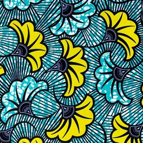 アフリカンプリント 布 生地 50cm単位 AP-13513  結婚式のブーケ サックス地 黄色  アフリカ 布 ブロード カットクロス ハンドメイド パッチワーク エコバッグ 手芸材料 ダンス 舞台 衣装 通園通学に