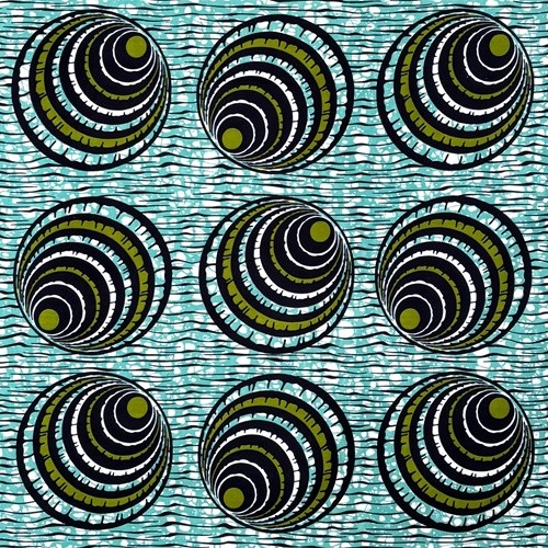 アフリカンプリント 布 生地 50cm単位 AP-13572  サイケ玉 抹茶色ｘブルーグリーン  アフリカ 布 ブロード カットクロス ハンドメイド パッチワーク エコバッグ 手芸材料 ダンス 舞台 衣装 通園通学に