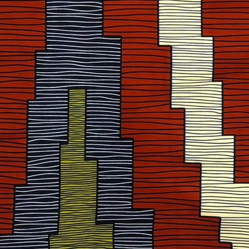 アフリカンプリント 布 生地 50cm単位 AP-13803　塔 タワー 赤茶 抹茶 ベージュ 濃紺　アフリカ 布 ブロード カットクロス ハンドメイド パッチワーク エコバッグ 手芸材料 ダンス 舞台 衣装 通園通学に