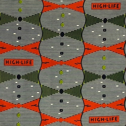 アフリカンプリント 布 生地 50cm単位 AP-13822　HIGH LIFE 抹茶色 朱色 カーキグリーン オレンジ　アフリカ 布 ブロード カットクロス ハンドメイド パッチワーク エコ バッグ 手芸材料 ダンス 舞台 衣装 通園通学に