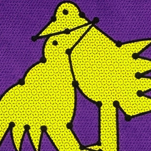 アフリカンプリント 布 生地 50cm単位 AP-13817　ラブラブバーズ 星座 カワイイ パープル地　アフリカ 布 ブロード カットクロス ハンドメイド パッチワーク エコバッグ 手芸材料 ダンス 舞台 衣装 通園通学に