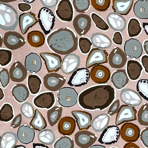 アフリカンプリント 布 生地 50cm単位 AP-13830　小石の石畳 ペブル グレー 黒 茶　アフリカ 布 ブロード カットクロス ハンドメイド パッチワーク エコバッグ 手芸材料 ダンス 舞台 衣装 通園通学に